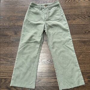 Faherty Flare Cropped Raw Hem Jeans